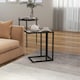 image 2 of HOMCOM C Shape Side Table w/ Wood-Effect Top Grey