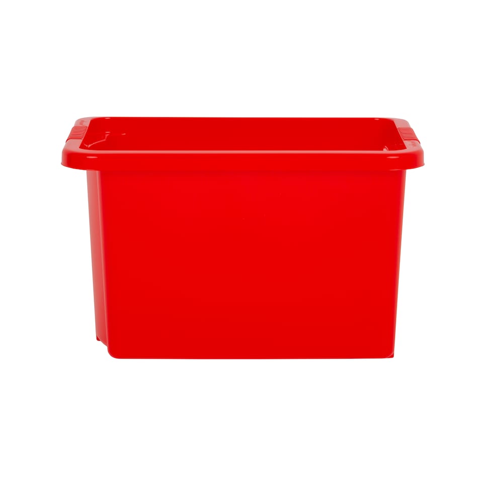 image 1 of Wham Stack & Store 4 x 24L Plastic Storage Boxes | Red | 4