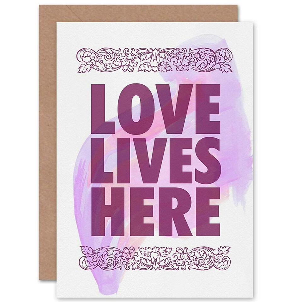 image 1 of Love Lives Here Partner Anniversary Love Valentines Day Card