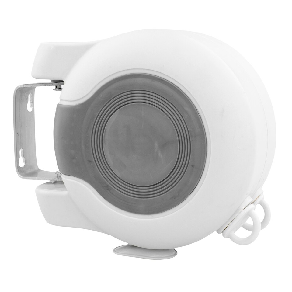 image 1 of KCT Twin Wall Mountable Retractable Washing Line - 15m White