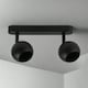 image 3 of CGC NIEVE Matt Black Double Two Head GU10 Ceiling Surface Spot Light Round Head Black
