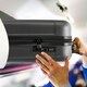 image 10 of Flight Knight Premium Lightweight Suitcase - Built-in Side Lock with USB Port - 8 Spinner Wheels - Hard Shell Carry On Or Check in Luggage 100 Airlines Approved Purple | Burgundy | Large