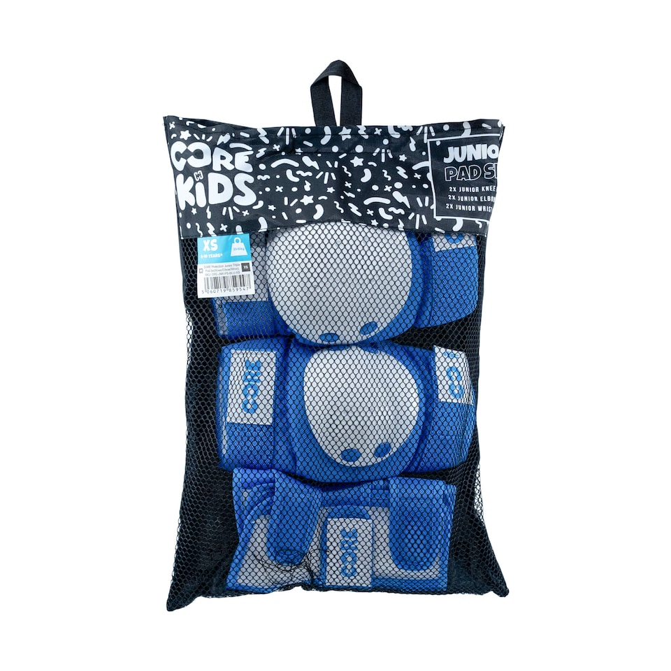 image 1 of CORE Kids Junior Triple Pad Set (Knee/Elbow/Wrist) + Carry Bag