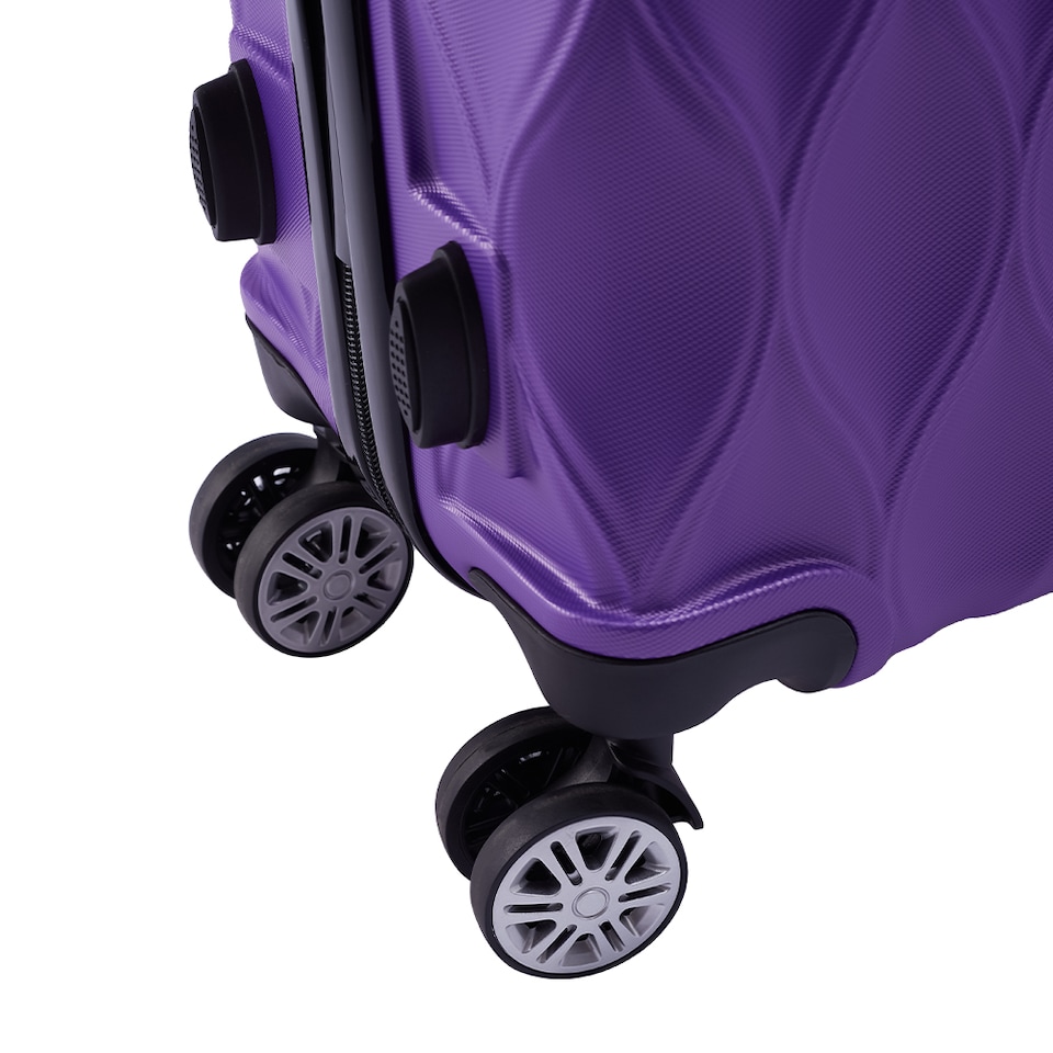 image 1 of Living and Home 2-Piece Hard Shell Suitcase Set - Purple 20" & 14"