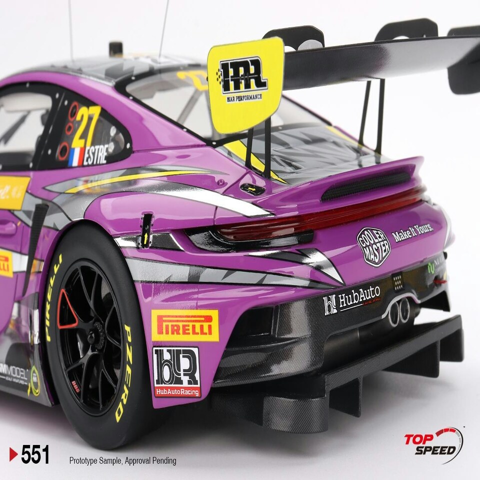 image 1 of Porsche 911 GT3 R #27 Hubauto 2023 FIA GT World C 70th Macau GP 1:18 TS0551