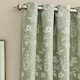 image 2 of Wylder Floral Jacquard Sage Eyelet Curtains (W)168cm x (D)183cm | Multi