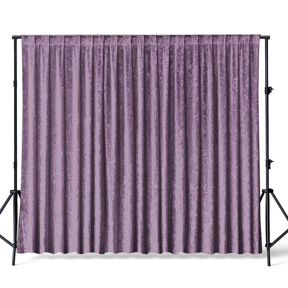 image 1 of 3x3m Crushed Velvet Backdrop, 8cm Rod Pocket Photography Background