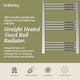 image 2 of Balterley Straight Heated Heated Towel Rail Radiator, 256W | Silver | Chrome