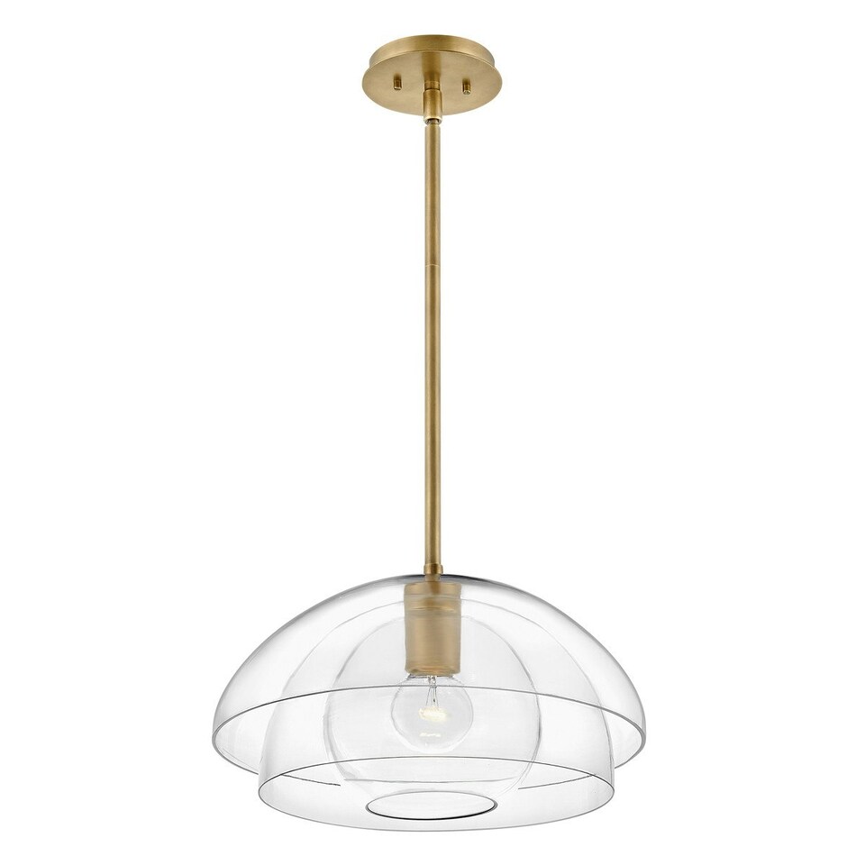 image 1 of Hinkley Lotus Dome Pendant Ceiling Light Heritage Brass