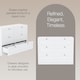 image 5 of Vida Designs Altino White 6 Drawer Chest Storage Cabinet - H: 76.5cm x W: 100cm x D: 36cm