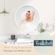 image 4 of COSTWAY Half Circle LED Bathroom Mirror Anti-Fog Vanity Mirror