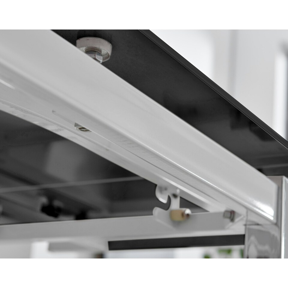 image 1 of Furniturebox Enna Black Glass Extending Dining Table