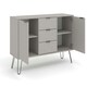 image 6 of Core Products Augusta Grey Medium Sideboard with 2 Doors, 3 Drawers W130.6cm x H73.6cm x D43.0cm Grey