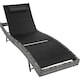 image 1 of Sun Lounger Weatherproof And UV-resistant 6 step Adjustable Backrest Poly Rattan | Grey | mottled grey | 1