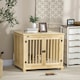 image 2 of PawHut Wooden Dog Crate End Table w/ Soft Washable Cushion, for Medium Dogs