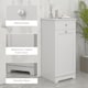 image 4 of HOMCOM Laundry Cabinet, Bathroom Cabinet with Laundry Basket, Bathroom Storage Unit with Foldable Laundry Hamper and Drawer for Washroom, White