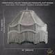 image 7 of Traditional Victorian Empire Lampshade in Soft Dove Grey Velvet with Tassels | Grey | Grey | 1