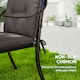 image 6 of Outsunny Set of 4 Garden Chair Cushions, Outdoor Seat Pads | Grey | Charcoal grey | 1
