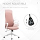 image 3 of Vinsetto High-Back Home Office Chair Height Adjustable Elastic Desk Chair Pink