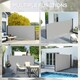 image 6 of Outsunny Side Awning Retractable, Privacy Screen, 400x160cm, Light Grey Grey