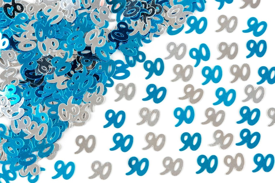 image 1 of 90th Confetti Blue & Silver - 14g, 4 Pack