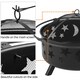 image 5 of Yaheetech Fire Pit Set Iron Bowl Including Poker Mesh Cover Black