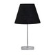 image 2 of Set of 2 Chrome Stick Table Lamps with Black Fabric Shades Chrome | Black