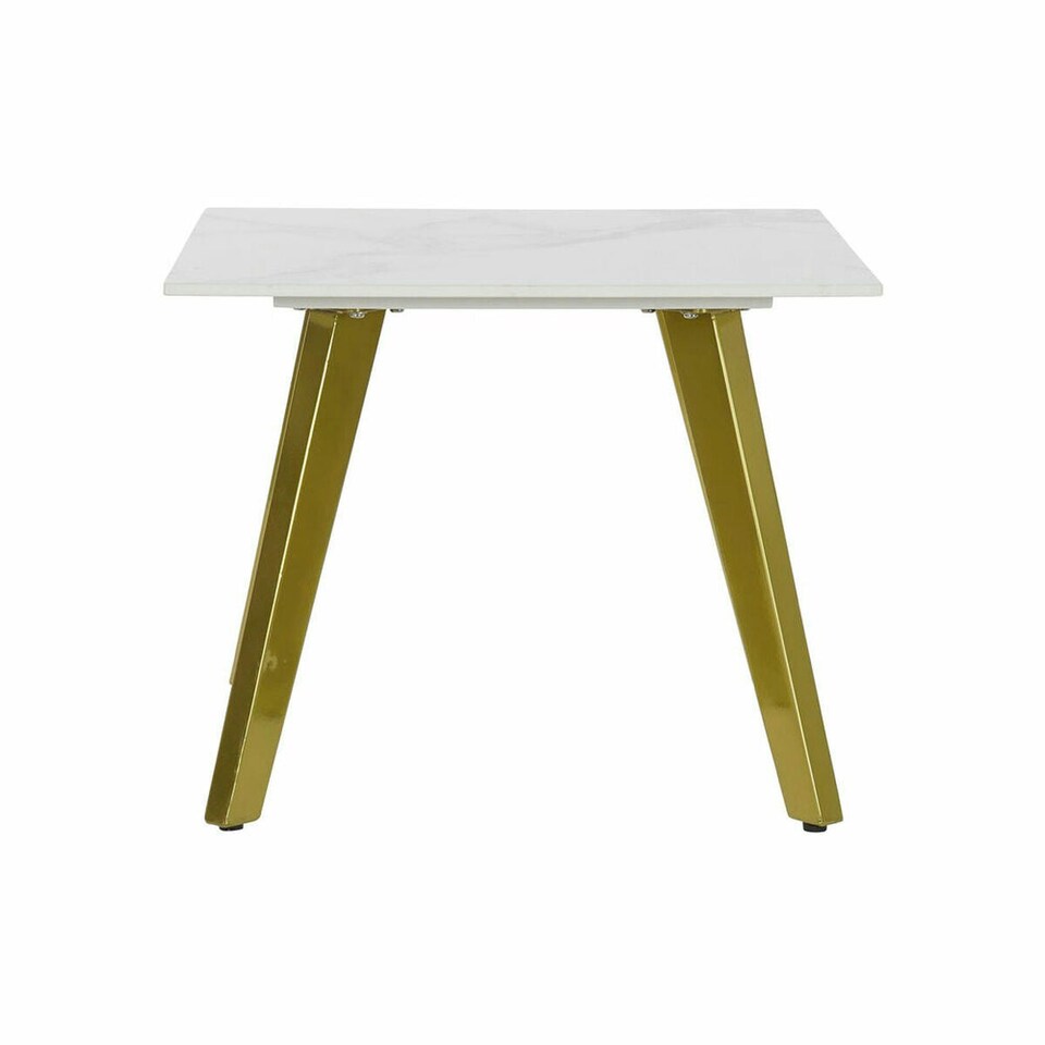 image 1 of Small Side Table DKD Home Decor White Golden 60 x 60 x 48 cm N/A