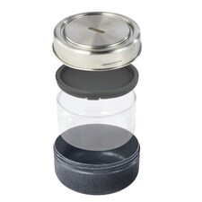 Black + Blum Glass Bowl 750ml Lunch Box - Silver - One Size