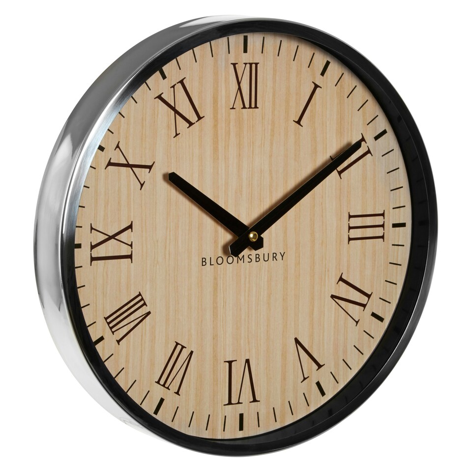 image 1 of Interiors by Premier Vitus Natural and Silver Wall Clock