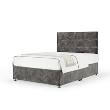 Ortho Classic Orthopaedic Charcoal Chenille Divan Set And Milan Headboard King Size