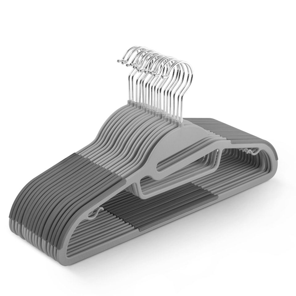 image 1 of Keplin Non-Slip Hangers, Durable, Slimline Design for Space Saving with 360 Degree Swivel