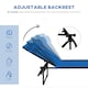 image 3 of Outsunny Folding Beach Chair Chaise Lounge 4 Adjustable Positions, Blue