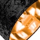 image 2 of Modern Black Crushed Velvet 12 Inch Table-Pendant Lamp Shade with Shiny Copper Inner | Black