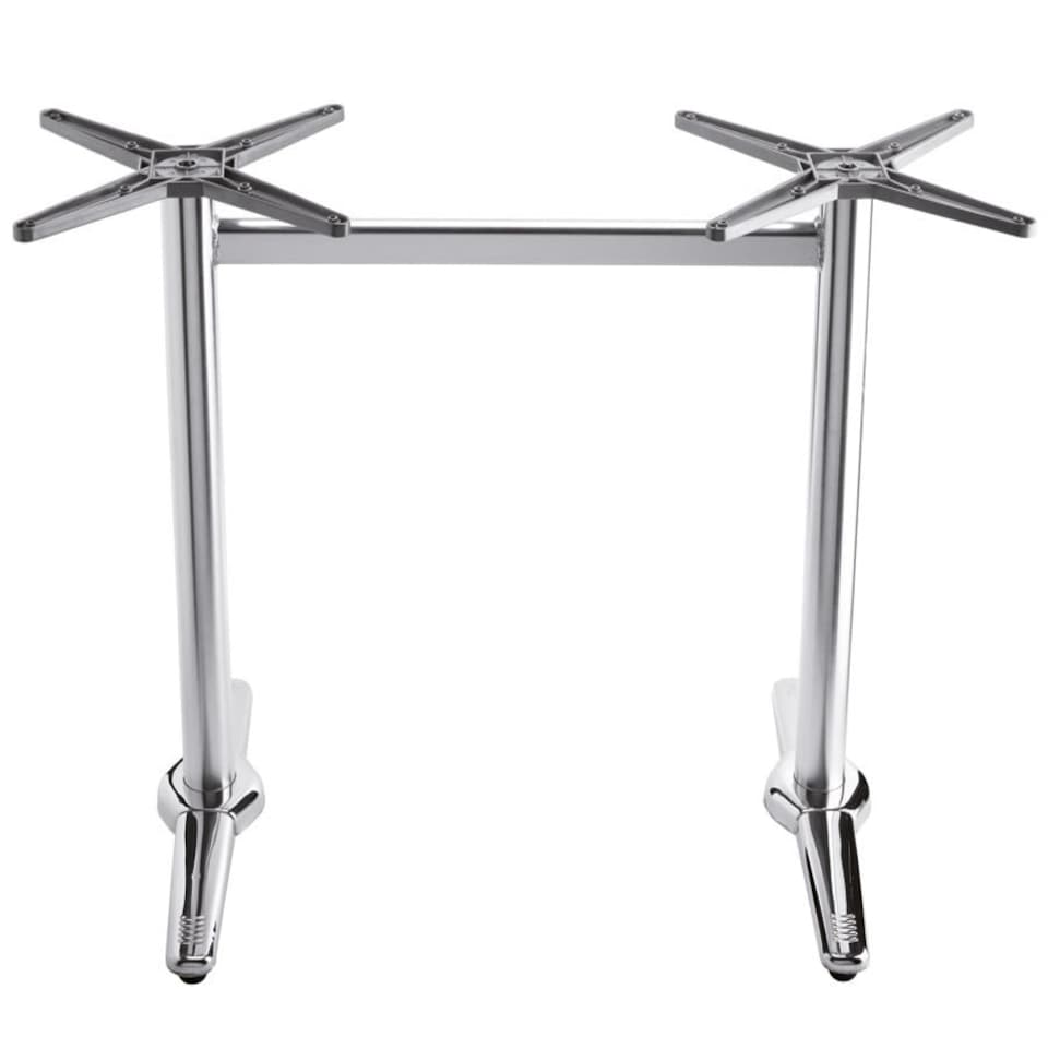 Monomer Aluminium Double Table Base Silver
