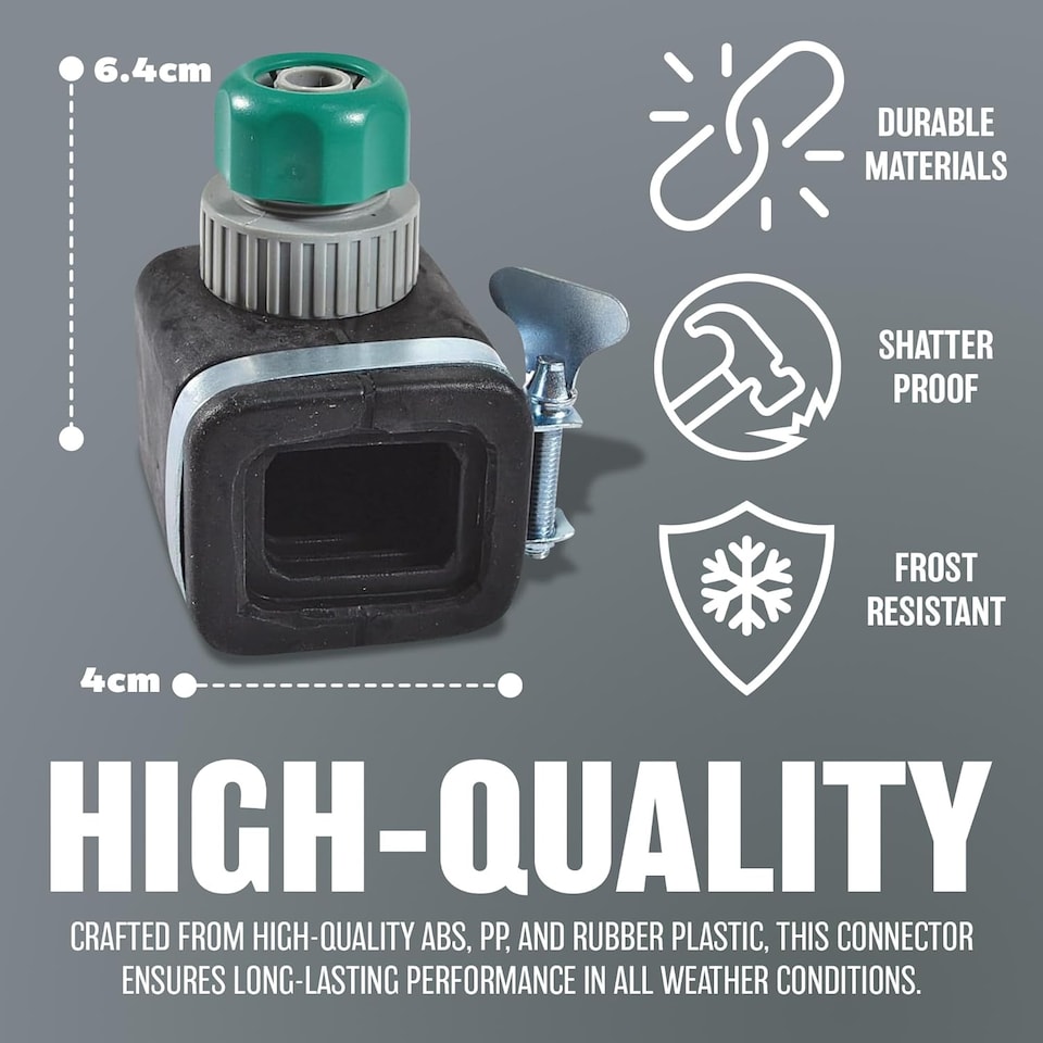 image 1 of Large Square Mixer Tap Connector Kitchen Garden Hose Pipe Fitting Home