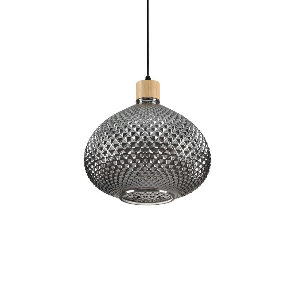 image 1 of Bergen-3 Indoor Dome Ceiling Pendant Lamp 1 Light Grey, E27