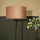 image 2 of ValueLights Charlie Black Floor Lamp Pink Shade & Bulb | Black