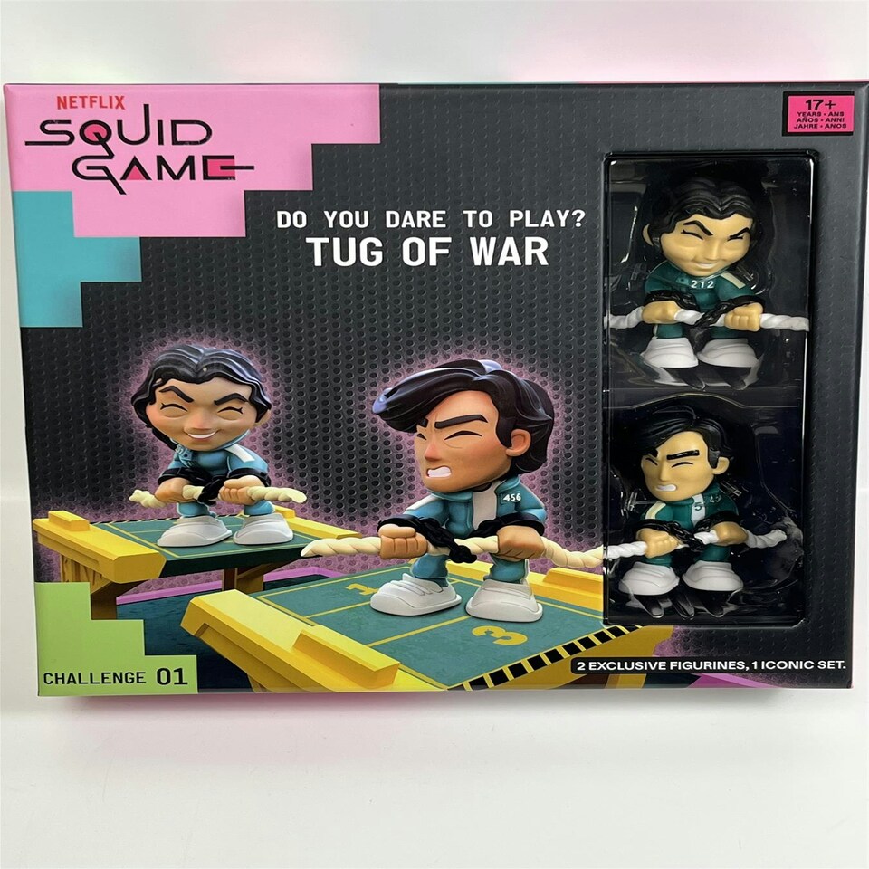 image 1 of Squid Game Challenge Dice Game Do You Dare To Play Tug Of War Includes 2 Figures IMC 928312