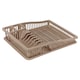 image 2 of Plastic Large Dish Rack Drainer Kitchen Sink Plate Cutlery Draining Drip Tray | Multi | Taupe Small