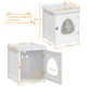 image 3 of Yaheetech Indoor Cat Litter Box Furniture Enclosure White | One Size