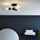 image 2 of BHS Kier Semi Flush Bathroom Ceiling Light | Black | Black