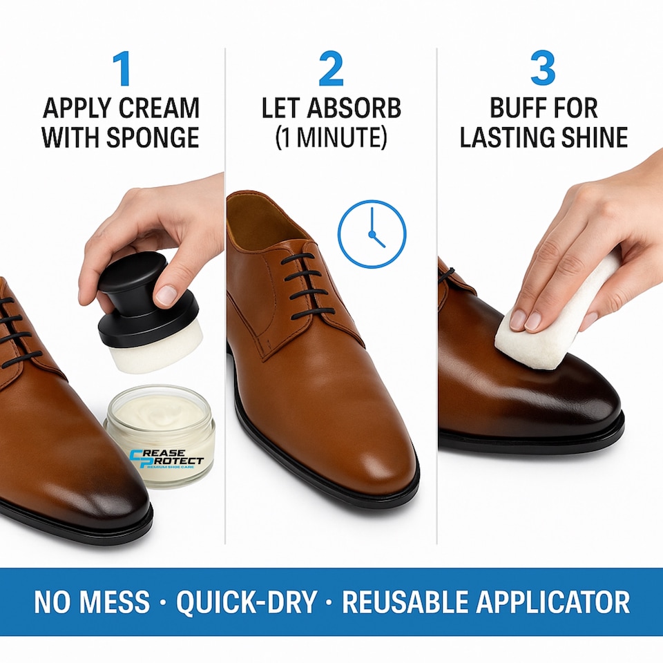 image 1 of Premium Shoe Cream - Moisturise, Nourish & Polish Leather Shoes - Dark Brown  (2 Pack)