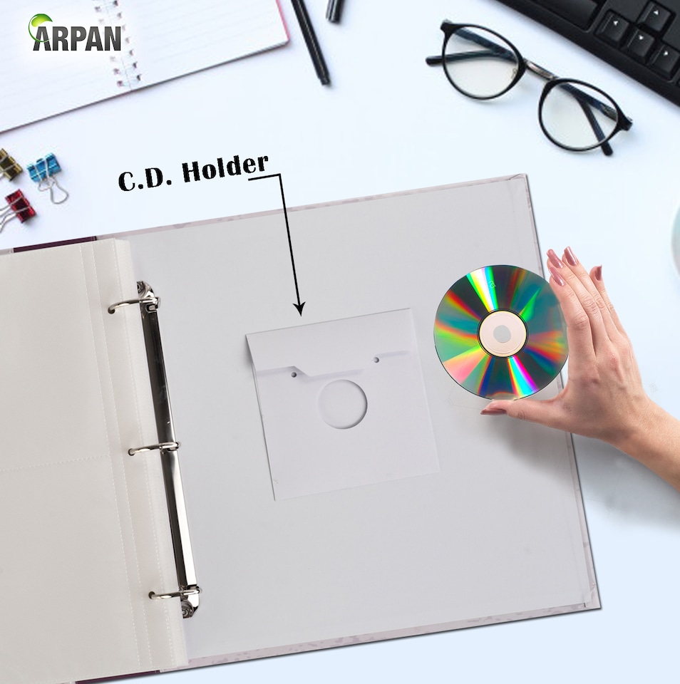 image 1 of ARPAN Large 3-Ring Binder Photo Album Holds 500 Photos 6x4" (10x15cm) – Slip In Pocket Picture Album for Wedding, Baby, Birthday, Family & Travel Memories