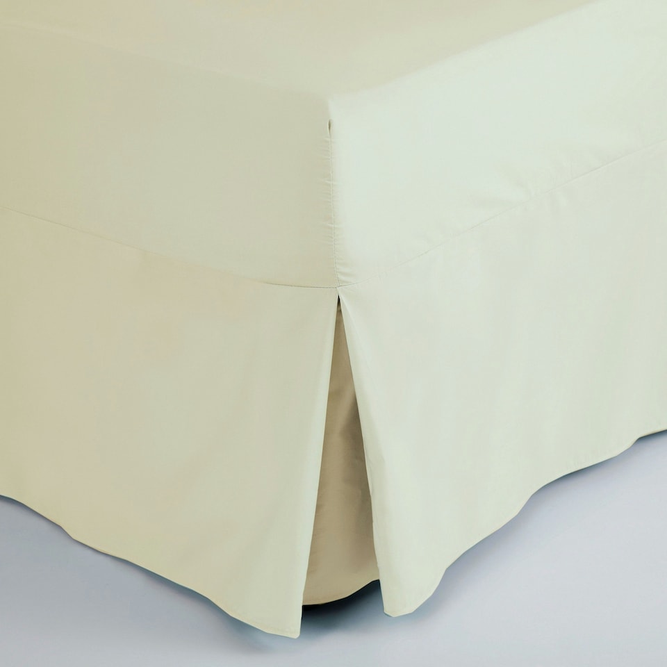Belledorm Easycare Percale Fitted Valance - Ivory - Single