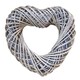 image 1 of Wicker Medium Heart Shaped Wreath | Brown | Natural