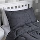 image 3 of OHS Quilted Embossed Patterned Soft Plump Coverless 7.5 Tog Washable Duvet Cover and Pillowcase Bedding Set Black | Gaming | Single