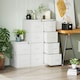image 2 of HOMCOM 4 Drawer Filing Cabinet Steel File Cabinet for A4 Letter Size White 