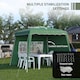 image 7 of Outsunny 2.4 x 2.4m Pop Up Gazebo Canopy Tent with 2 Sidewalls and Carry Bag, Height Adjustable, UV50 Party Tent Event Shelter for Garden, Patio, Green