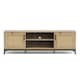 image 9 of Vonhaus Lena Rattan Effect TV Stand with 2 Open Shelves for Living Room